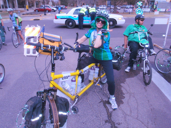 Terry, waiting at Parade Staging Area.